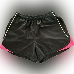 BCG Women’s Size Medium Black/Pink Polyester Athletic Shorts w/Side Seam Pockets